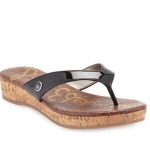 Sam Edelman Black Wedge Sandals